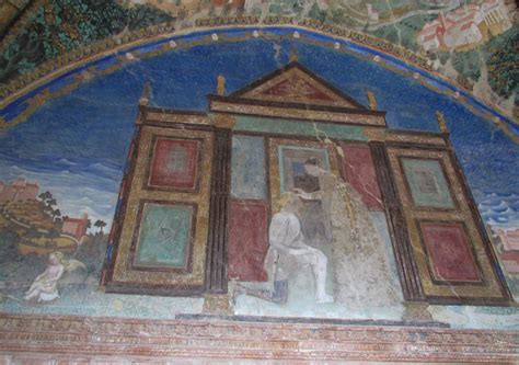 A romantic lunette fresco by Bembo in the Castello di Torrechiara