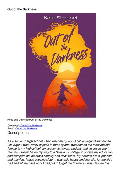 DOWNLOAD/PDF Out of the Darkness - Out of the Darkness Read and Download Out of the Darkness ...