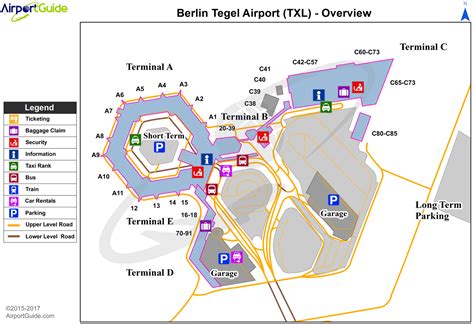 Berlin - Berlin-Tegel International (TXL) Airport Terminal Map ...