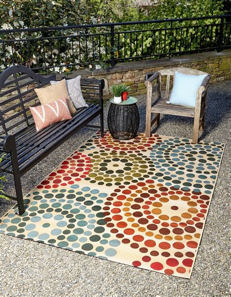 Beige 10' x 12' Outdoor Modern Rug | Rugs.com