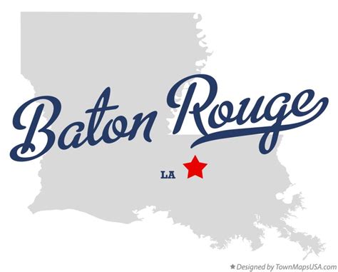 Map of Baton Rouge, LA, Louisiana