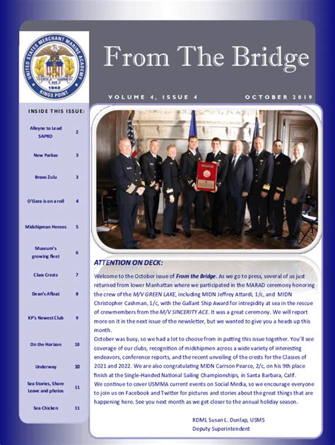 Fillable Online From The Bridge - USMMA Alumni Association and Foundation Fax Email Print ...