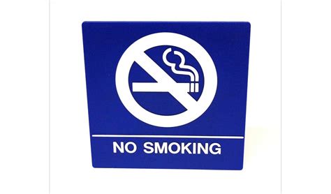 No Smoking ADA Compliant Sign - Blue : TAP Plastics