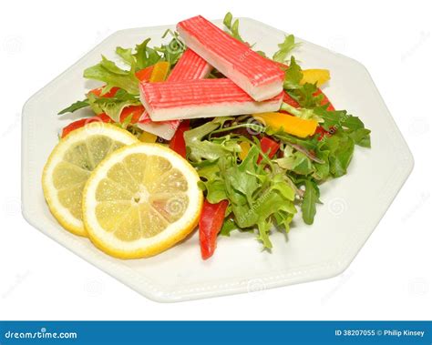 Seafood Sticks and Salad stock image. Image of sticks - 38207055