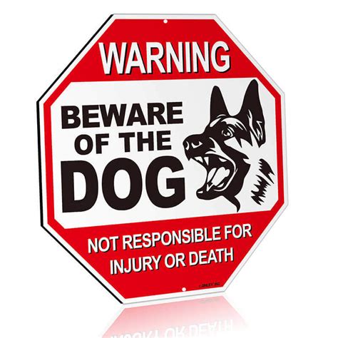 Beware of The Dog Aluminum Warning Sign - Anley Flags