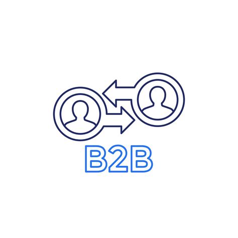 b2b marketing icon, line on white 3005136 Vector Art at Vecteezy