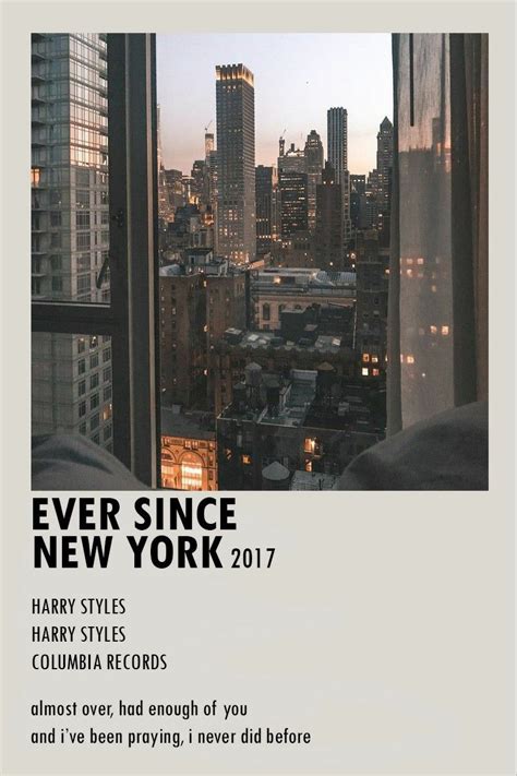 Ever since New York - poster | Harry styles songs, Harry styles poster, Music poster