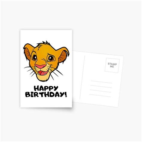 Happy Birthday - The Lion King - Simba Postcard by RotemButzian | King card, Lion king, Printed ...