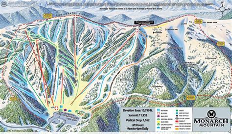 Monarch Mountain Trail Map | Liftopia