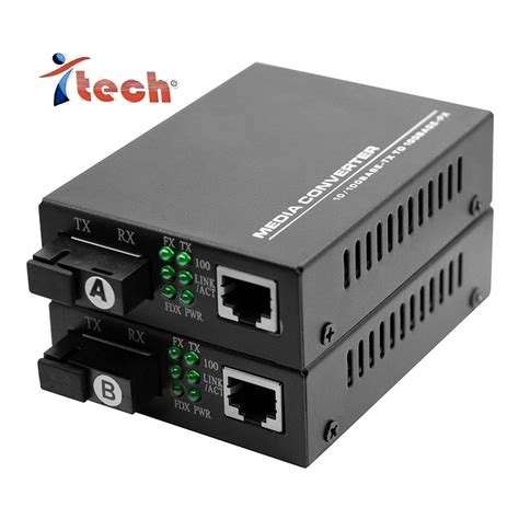 iTech Fiber Ethernet Media Converter 10/100 (Pair) - INFOTEC eStore