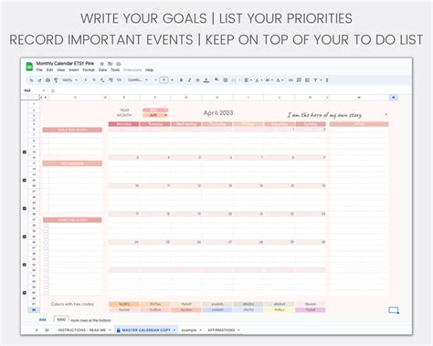 Digital to Do List Google Sheet, Monthly Planner Spreadsheet, Monthly ...