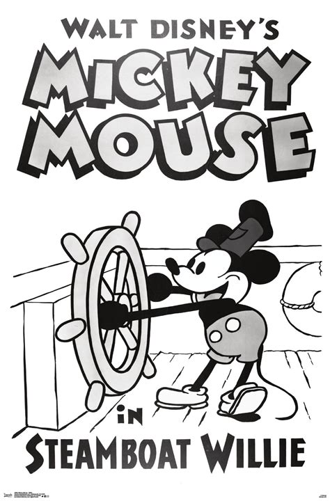 Disney Mickey Mouse - Steamboat Willie Wall Poster, 22.375" x 34" - Walmart.com | Disney posters ...