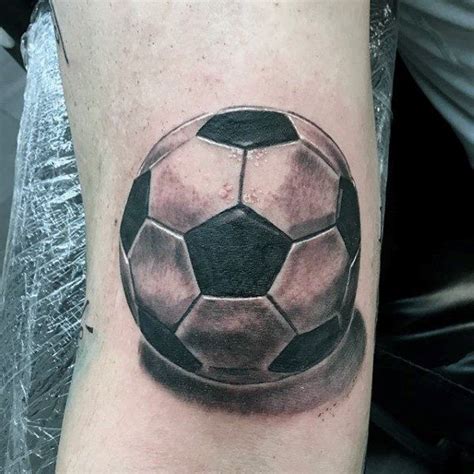 3d Mens Shaded Soccerball With Shadow Tattoo For Guys On Arm | Tattoos for guys, Soccer tattoos ...