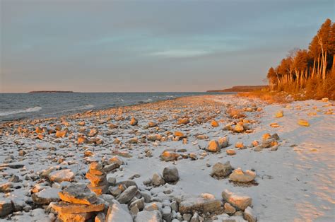 Sunset Beach in winter. Photo by Five Birches, Fish Creek, WI | Beach sunset, Fish creek, Scenery