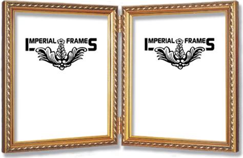 8x10 Double Frame Gold Solid Wood