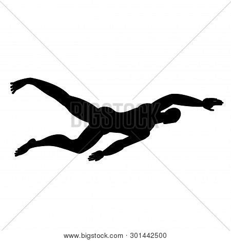 Silhouette Swimming Vector & Photo (Free Trial) | Bigstock