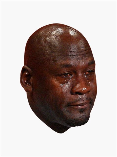 "shaq crying meme" Sticker for Sale by imsocoolanh | Redbubble