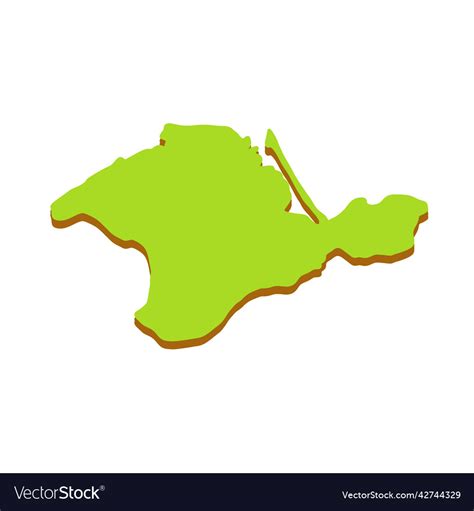 Map of the crimean peninsula Royalty Free Vector Image