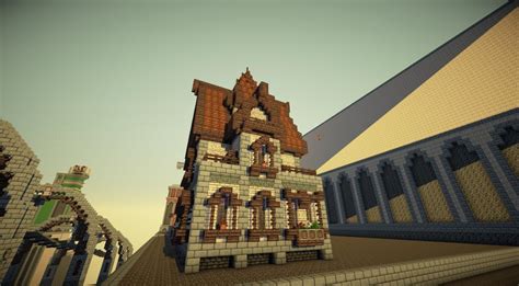 Steampunk City House Tutorial Build ~ by DropSpark Minecraft Map