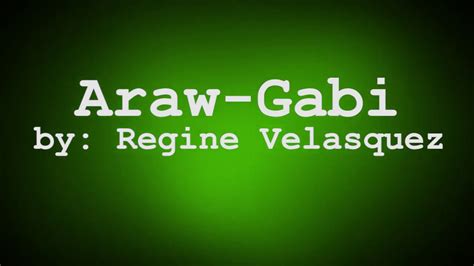 Araw-Gabi (Lyrics) - Regine Velasquez - YouTube