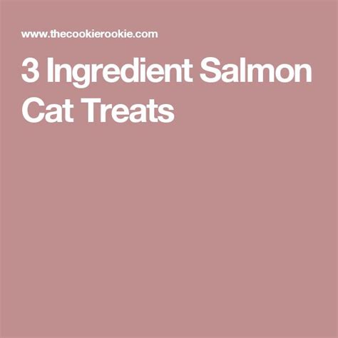 3 Ingredient Salmon Cat Treats | Homemade cat treats recipes, Sweet ...