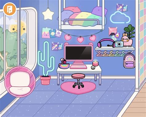 Neon rainbow room design in Toca World!! 🌈 в 2021 г | Канцелярские ...