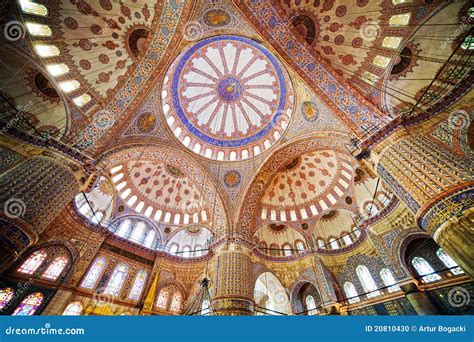 Interiore Blu Della Moschea Fotografia Stock - Immagine di imperiale ...