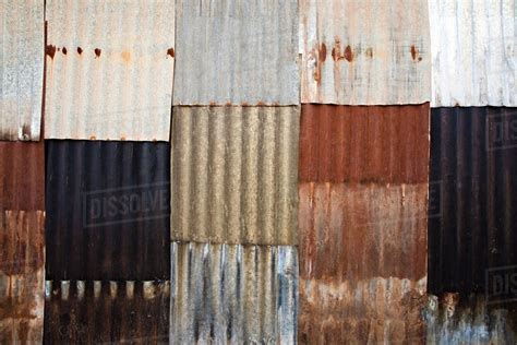 Corrugated iron wall - Stock Photo - Dissolve