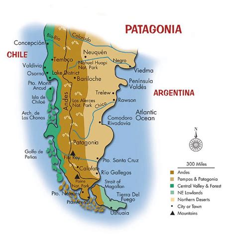 Patagonia: region located at the southern end of South America, shared ...