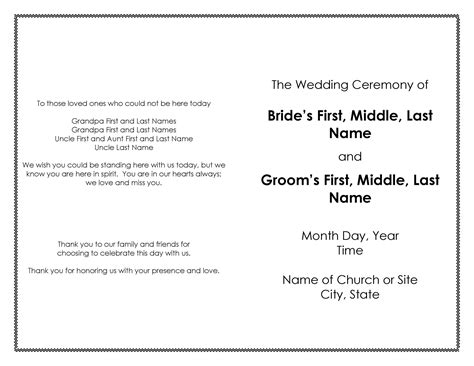 37 Printable Wedding Program Examples & Templates ᐅ TemplateLab