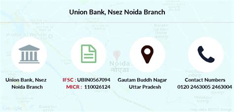 Union Bank Nsez Noida IFSC Code UBIN0567094