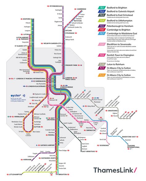 Thameslink train / rail maps