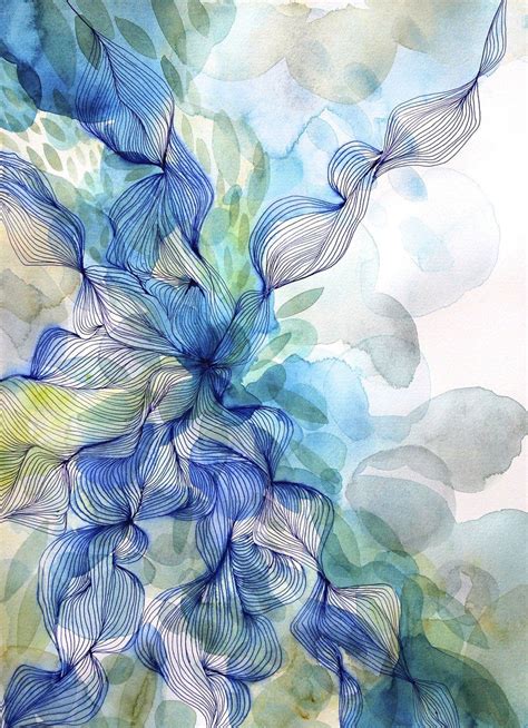 Water Flow - 24x18 image on 26x20 Paper | Watercolor and ink, Abstract ...