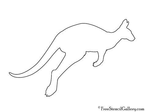 Kangaroo Silhouette Stencil | Free Stencil Gallery