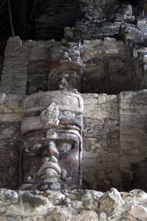 The Left Side of the Temple of the Masks in Kohunlich, Quintana Roo, Mexico | Steve's Genealogy Blog