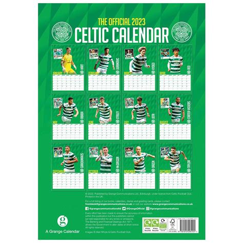 Celtic FC A3 Calendar 2023 | Taylors Merchandise