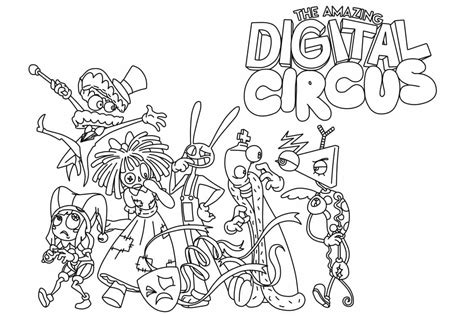 The Amazing Digital Circus Characters coloring page - Download, Print ...