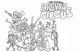 The Amazing Digital Circus coloring pages  ColoringLib sketch template