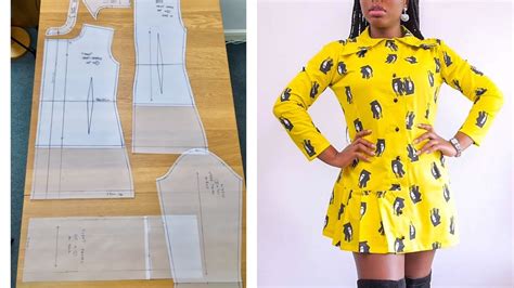 SHIRT DRESS WITH COLLAR PATTERN TUTORIAL | KIM DAVE - YouTube