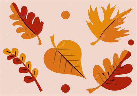 Premium Vector | Autumn leaves are set for design banner and another template