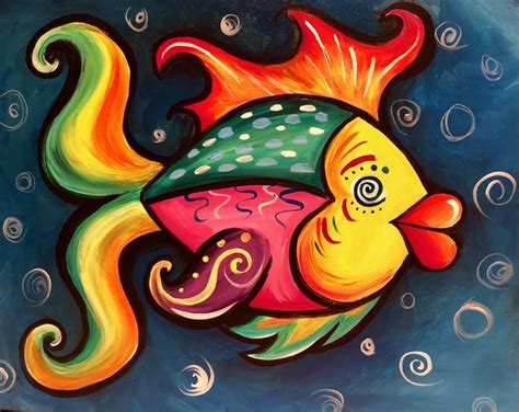 colorful fish painting - Ecocreations