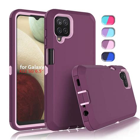 Samsung Galaxy A12 Cases, Sturdy Phone Case for Galaxy A12 5G 6.5", Tekcoo Full-Body Shockproof ...