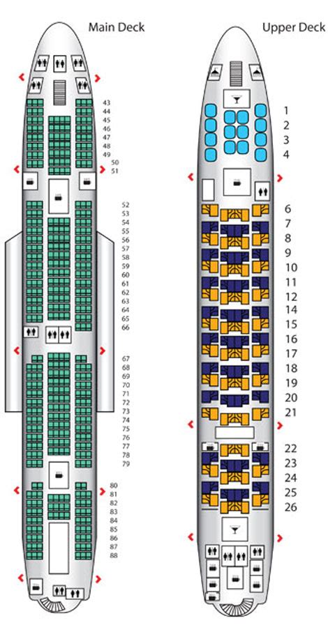 Emirates a380 Business Class Seat Map