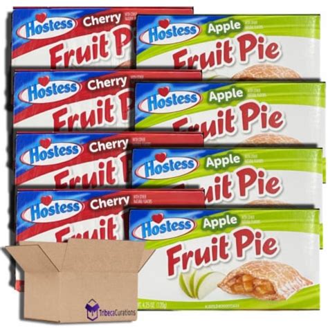 Cherry and Apple Fruit Pie Combo by Hostess , 4.5 Ounce, 8 Count, 1 ...