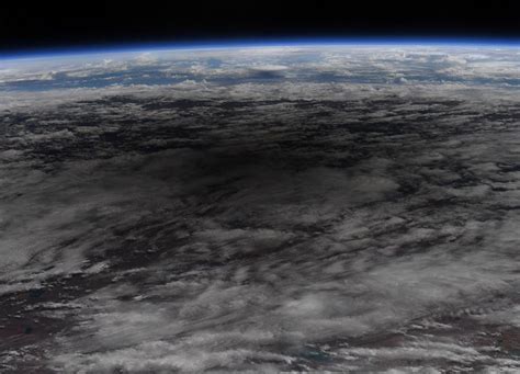 Annular Solar Eclipse Shadows Earth's Clouds As Seen From Orbit - SpaceRef in 2020 | Solar ...