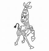 Zebra Marty Bojanje  ColoringLib sketch template