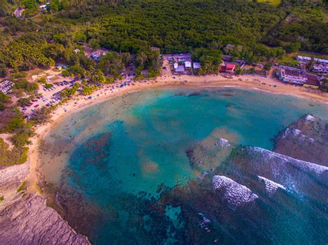 Aerial View Of Playa Jobos In Isabela Puerto Rico Stock Photo - Download Image Now - iStock