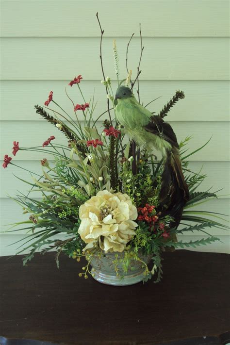 Floral Arrangement with Beautiful Bird by PataylaFloralDesigns, $79.00 | Flower arrangements ...