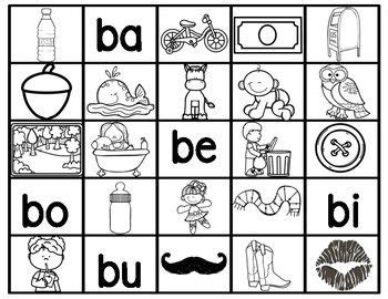 ba be bi bo bu | Learn to read kindergarten, Learning spanish for kids, Preschool reading