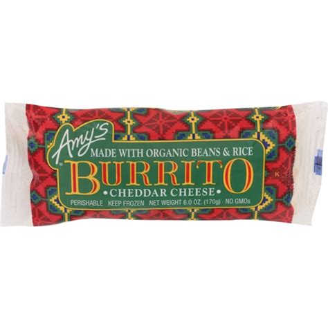 Amy's Cheddar Cheese Burrito Burrito, Frozen - Weee!